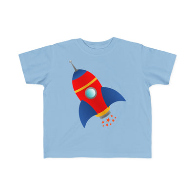 Space Rocket Ship and Stars Toddler T-Shirt by TooLoud