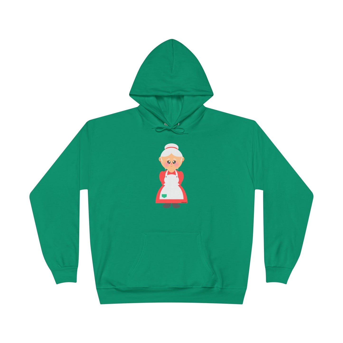 Cute Mrs. Santa Claus Christmas Adult Pullover Hoodie Sweatshirt by TOOLOUD