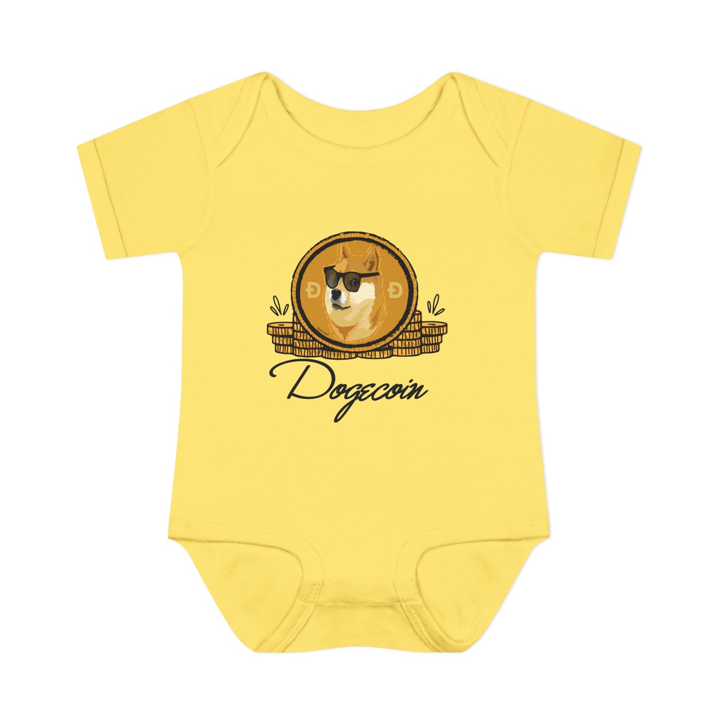 Doge Coins Baby Romper Bodysuit by TOOLOUD