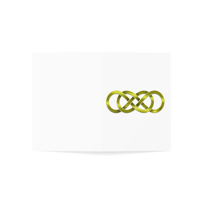 TOOLOUD Double Infinity Gold Symbol Fold Blank Greeting Cards Packs of (10, 30, and 50pcs)