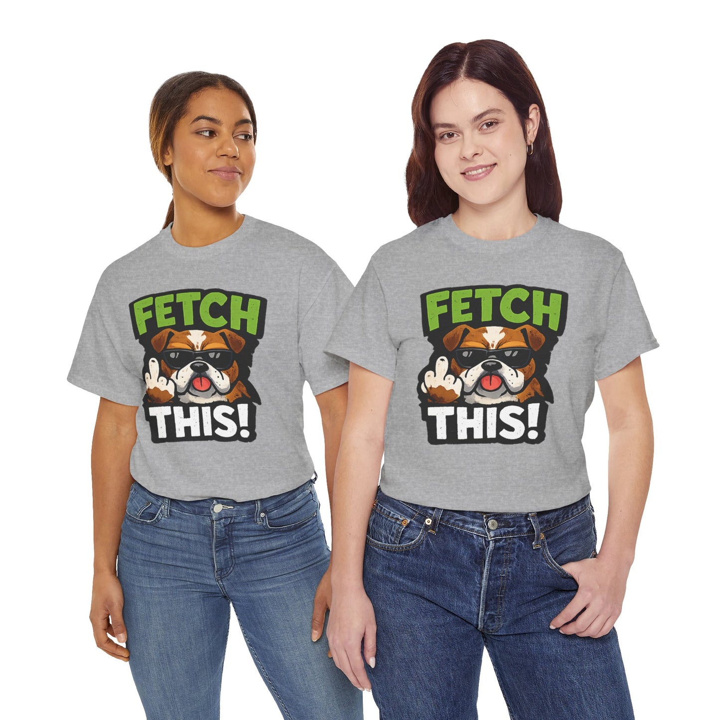 Fetch This! Middle Finger Adult Unisex T-Shirt by TOOLOUD