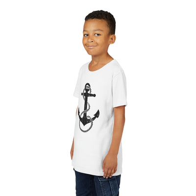 Distressed Nautical Sailor Rope Anchor Children's Youth T-Shirt by TOOLOUD