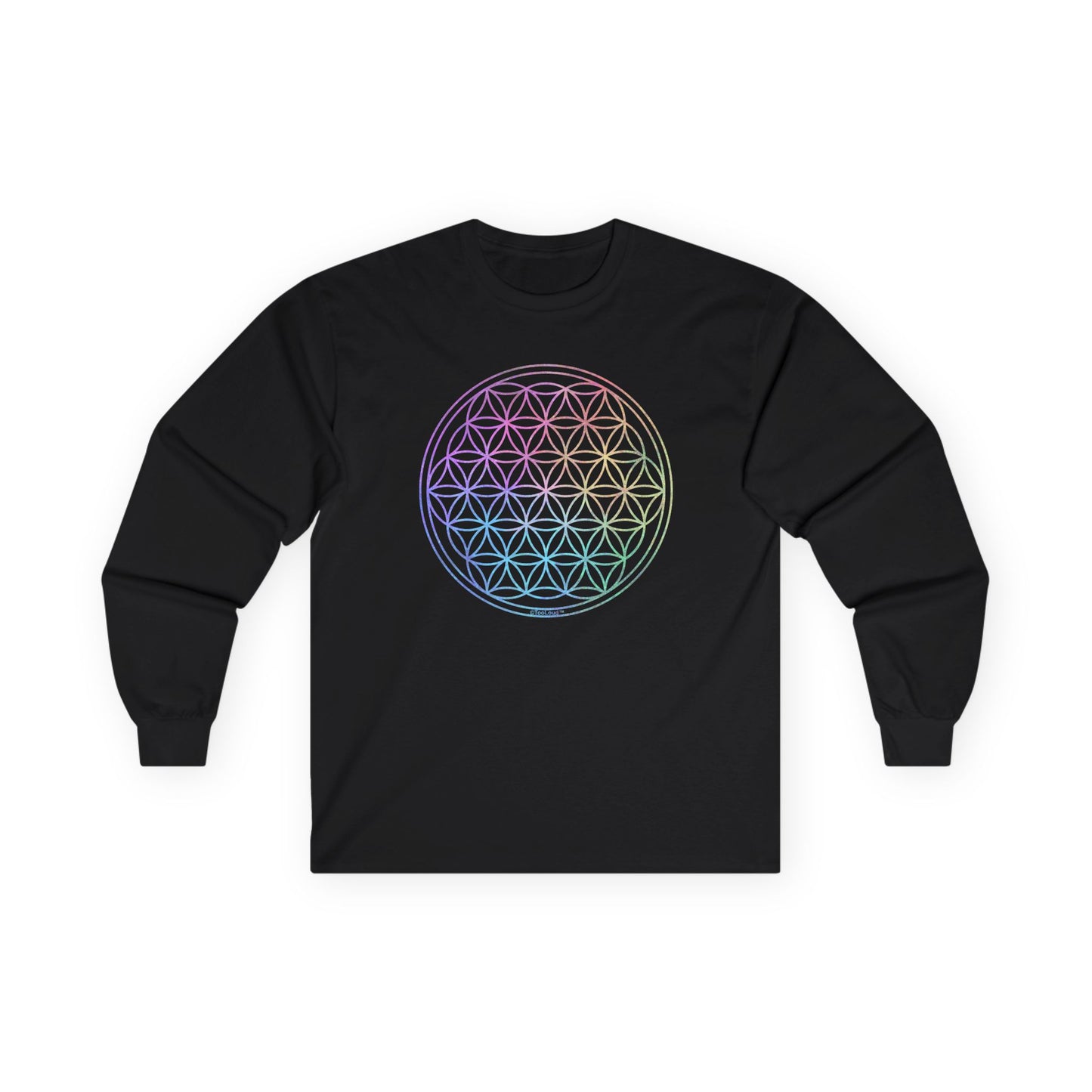 Flower of Life Circle Adult Long Sleeve T-Shirt by TOOLOUD