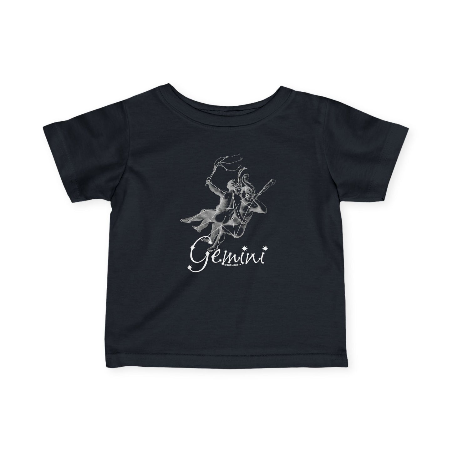 Gemini Constellation Infant Dark T-Shirt by TOOLOUD