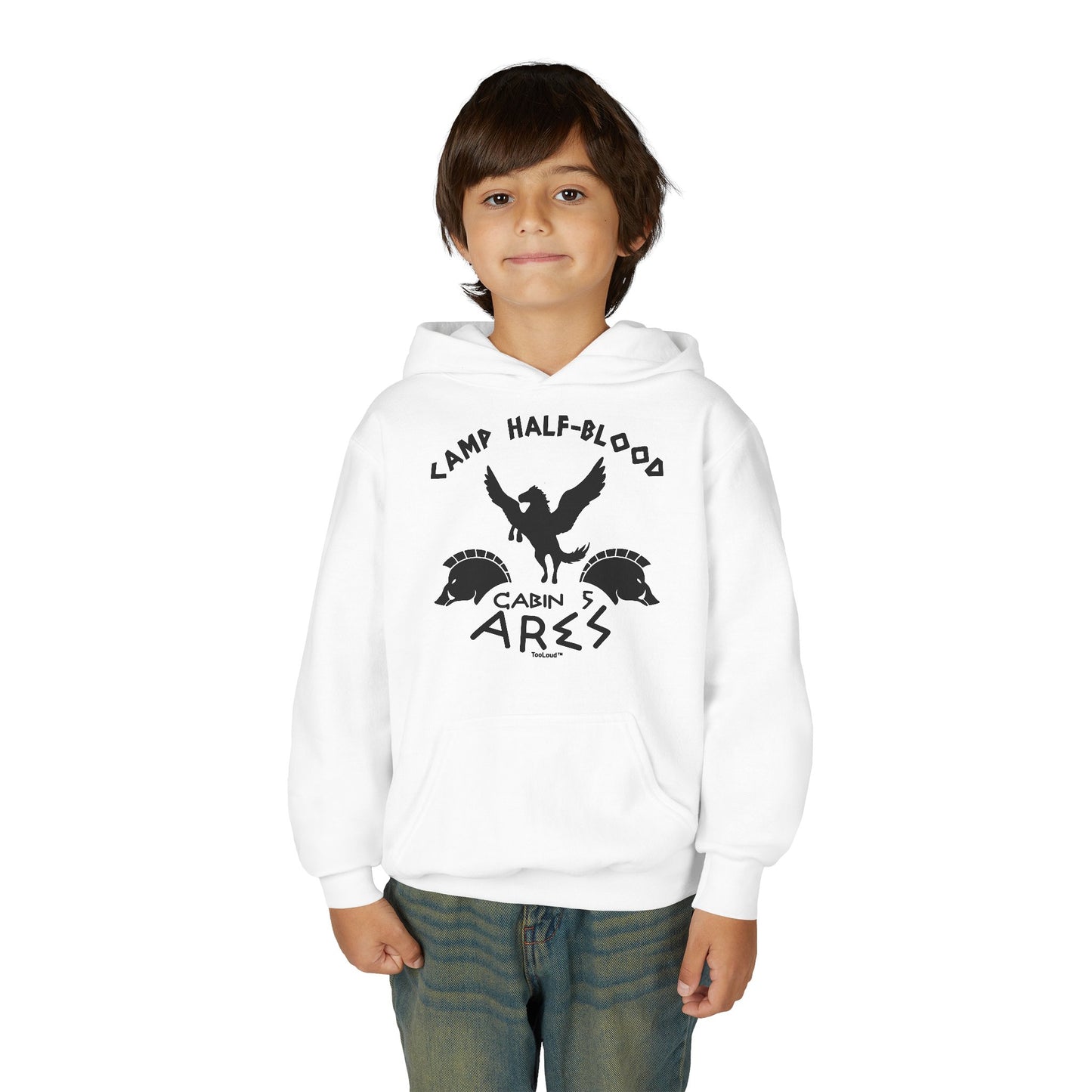 Camp Half Blood Cabin 5 Ares Youth Children’s Hoodie by TOOLOUD
