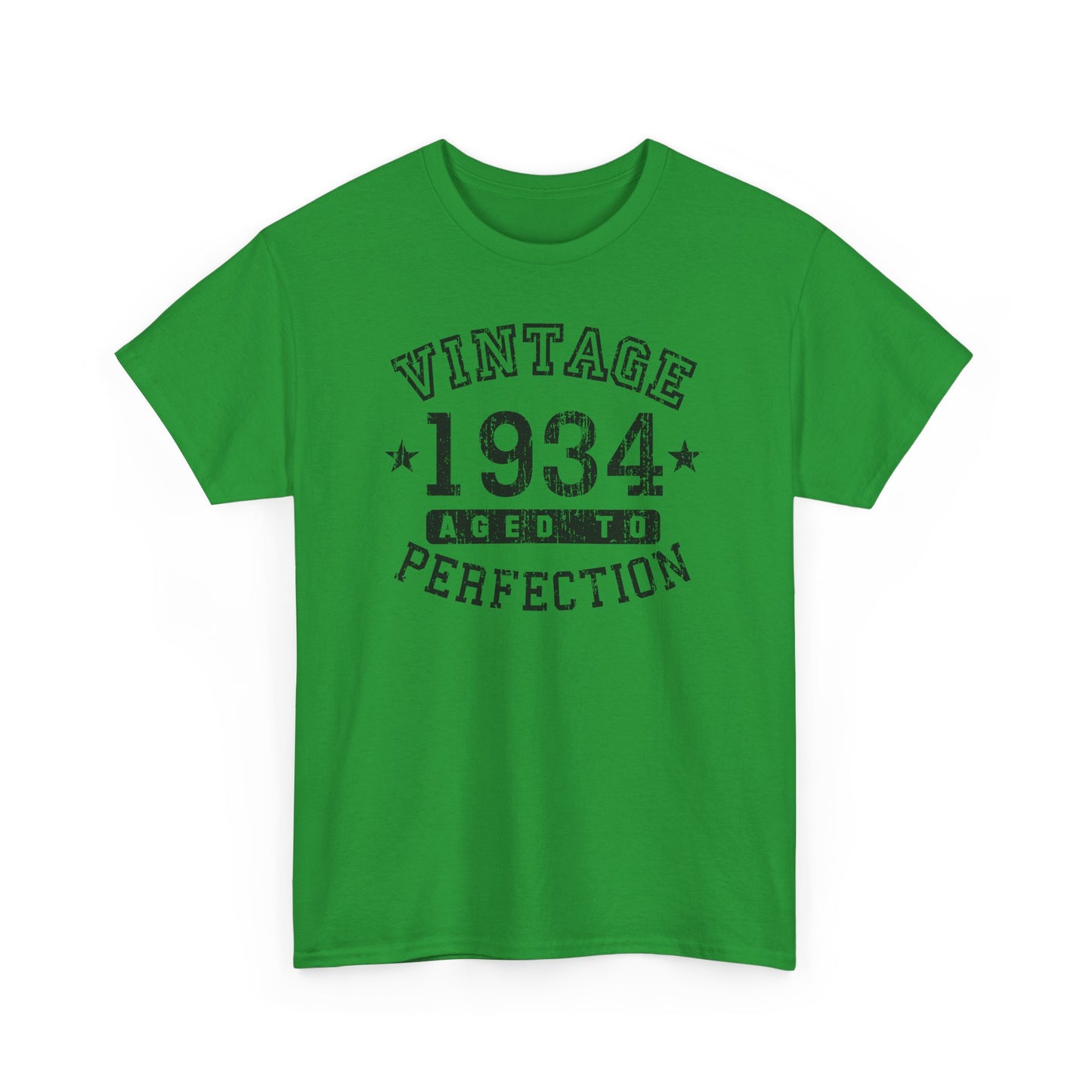 1934 - Adult Unisex Vintage Birth Year Aged to Perfection Birthday T-Shirt by TOOLOUD