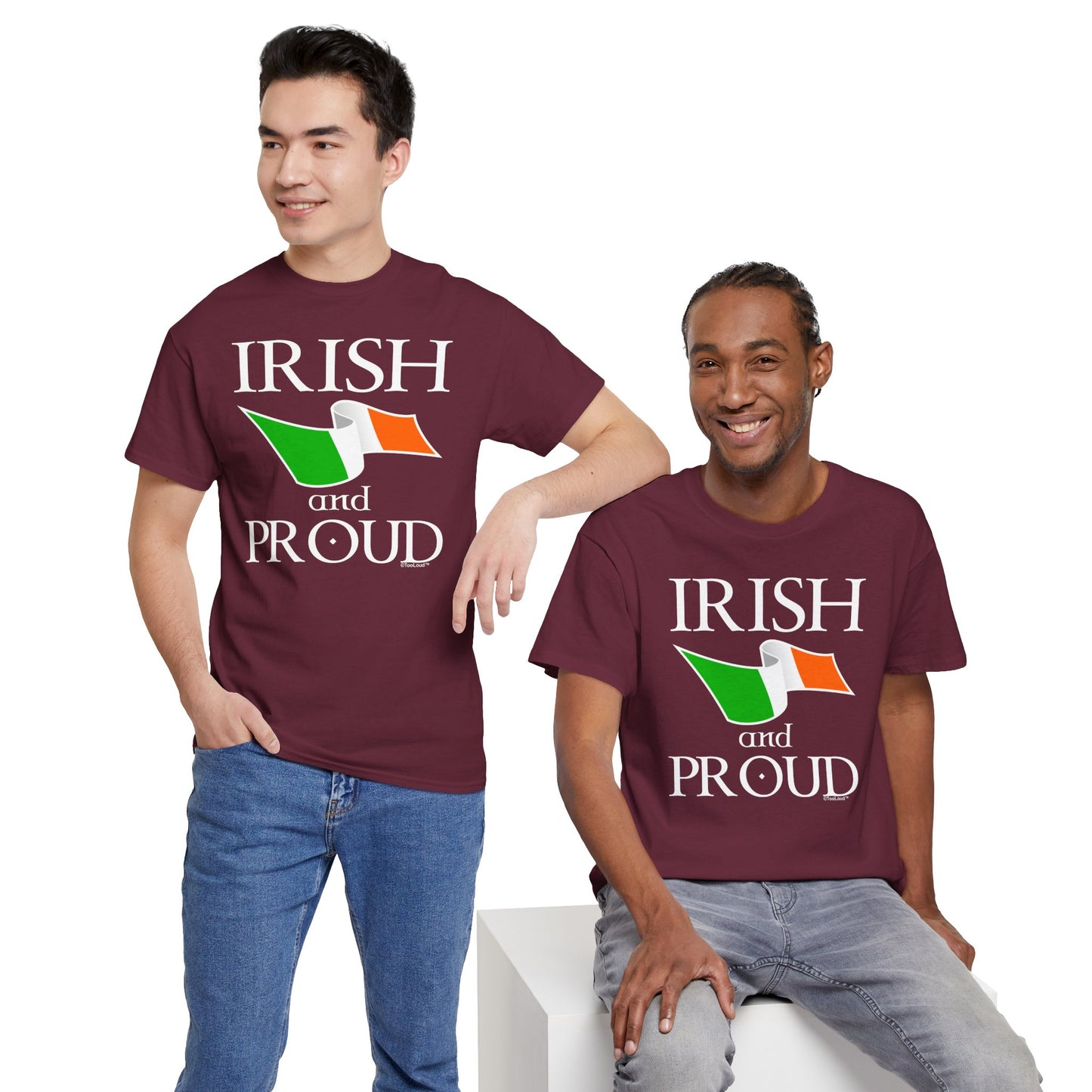 Irish and Proud Adult Dark T-Shirt by TOOLOUD