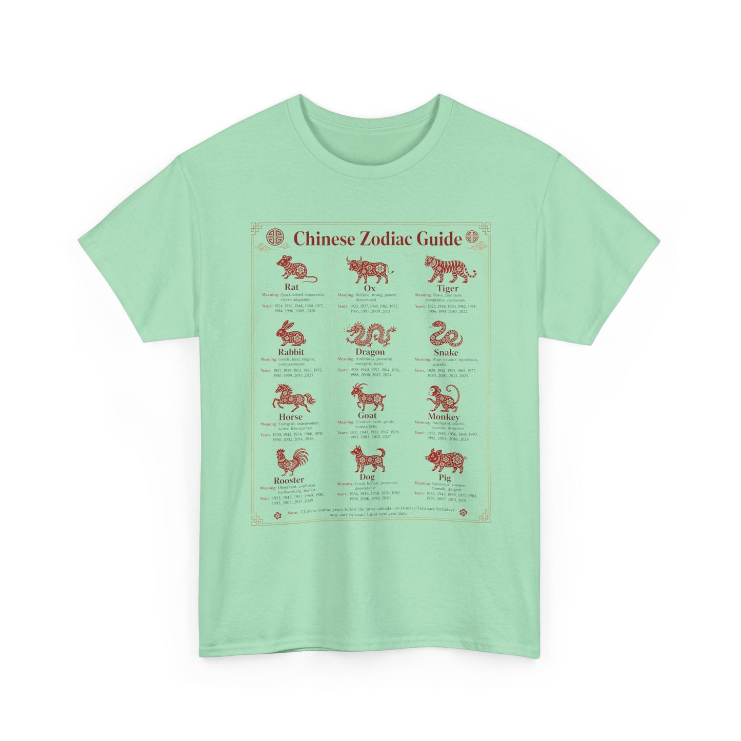 Chinese Zodiac Guide Design #2 T-Shirt by TOOLOUD