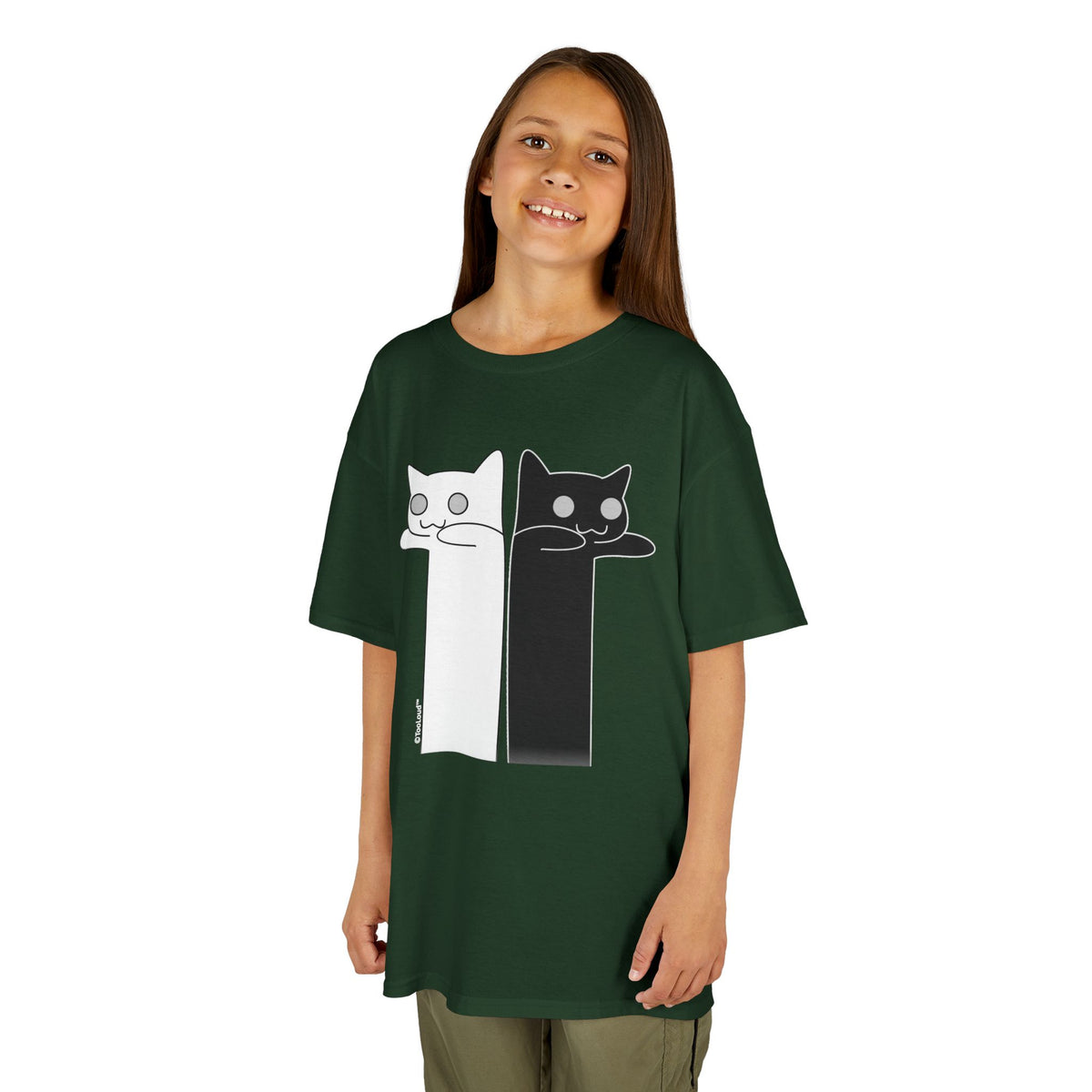 Longcat and Tacgnol – Internet Humor Children's Dark T-Shirt by TOOLOUD