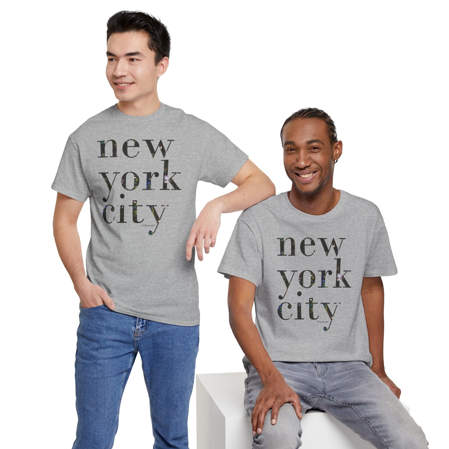 New York City – City Lights Adult T-Shirt by TOOLOUD
