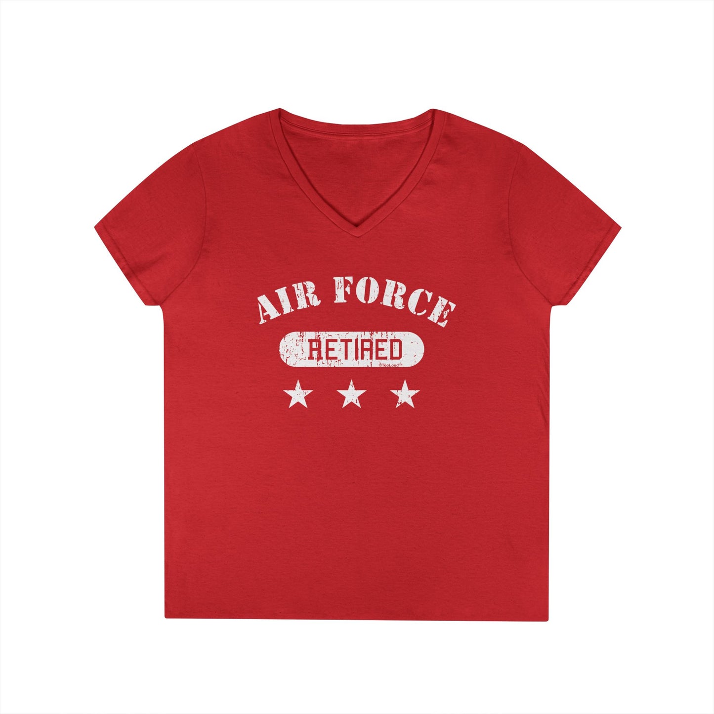 Retired Air Force Women's V-Neck Dark T-Shirt by TOOLOUD