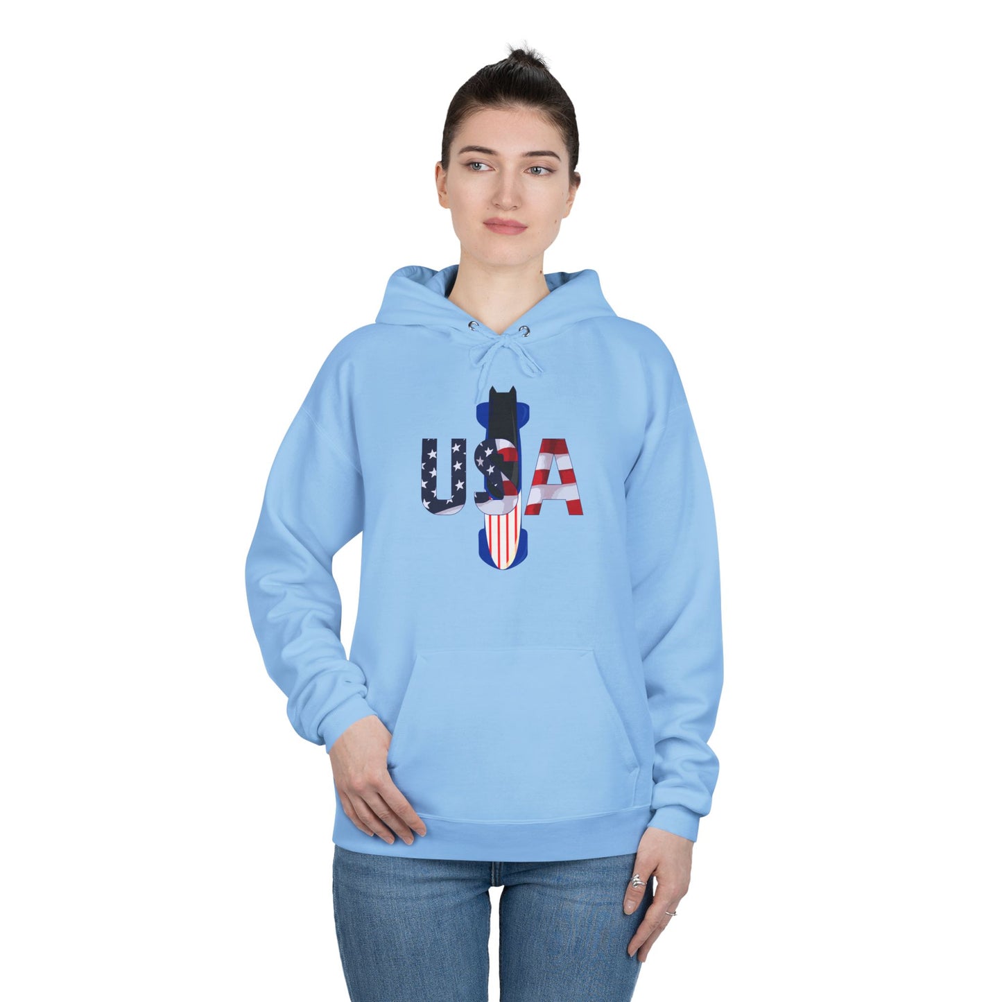 USA Bobsled Adult Hooded Sweatshirt by TOOLOUD