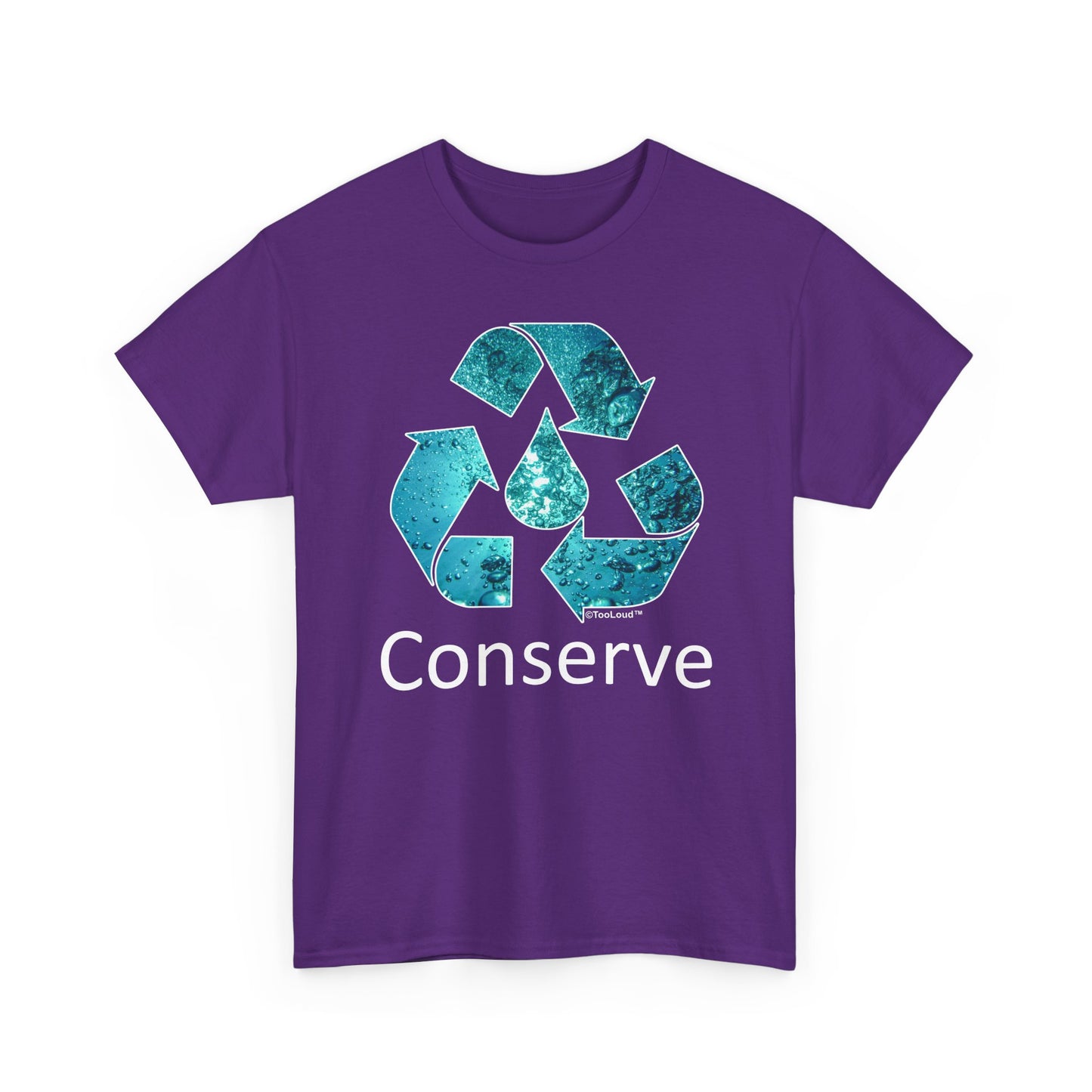 Water Conservation Text Adult Dark T-Shirt by TOOLOUD