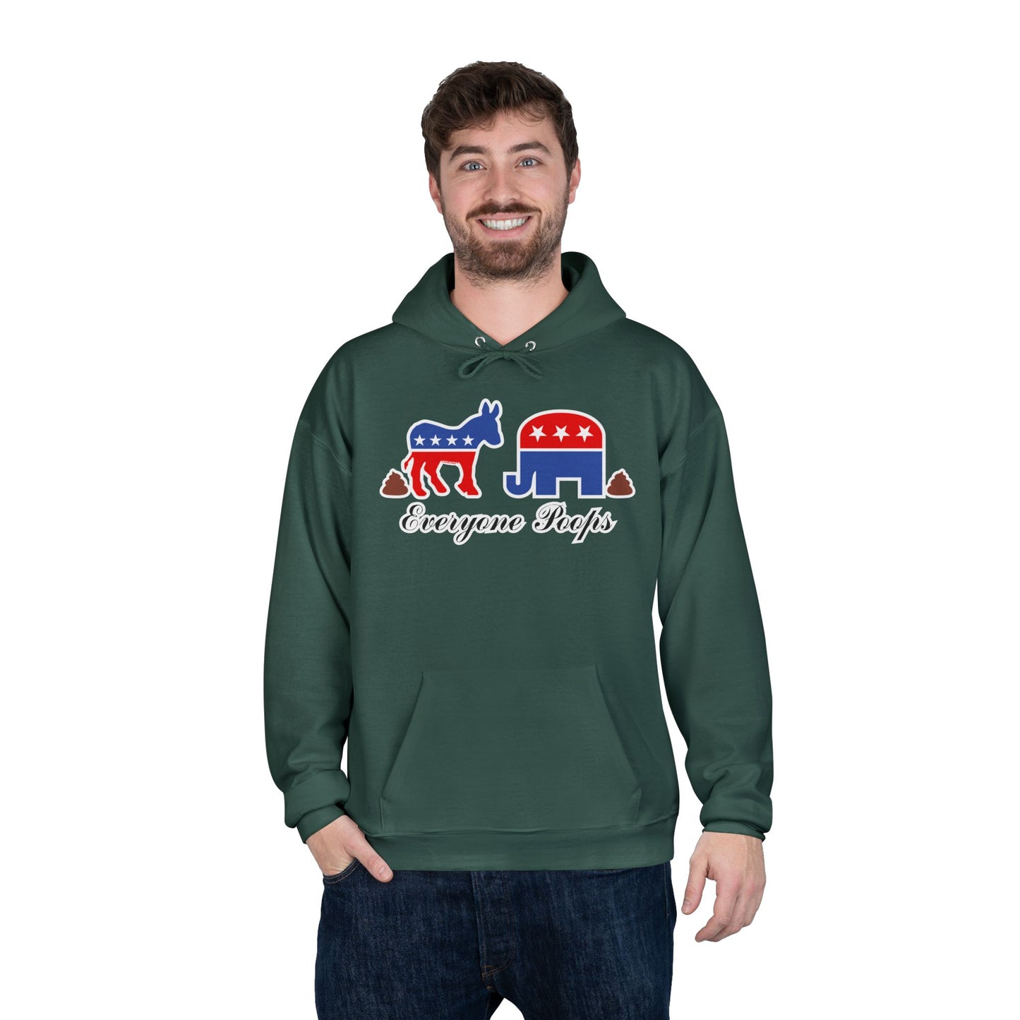 Everyone Poops Donkey Elephant Dark Hoodie Sweatshirt by TOOLOUD™