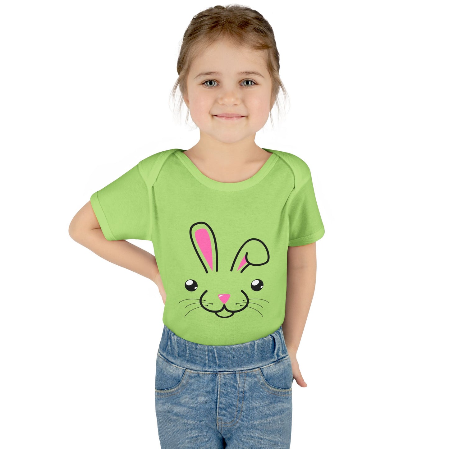 Cute Bunny Face Baby Romper Bodysuit by TOOLOUD