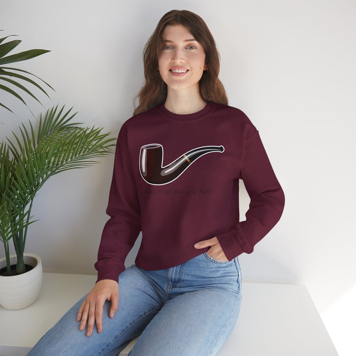 Ceci N’est Pas une Pipe Adult Sweatshirt by TOOLOUD