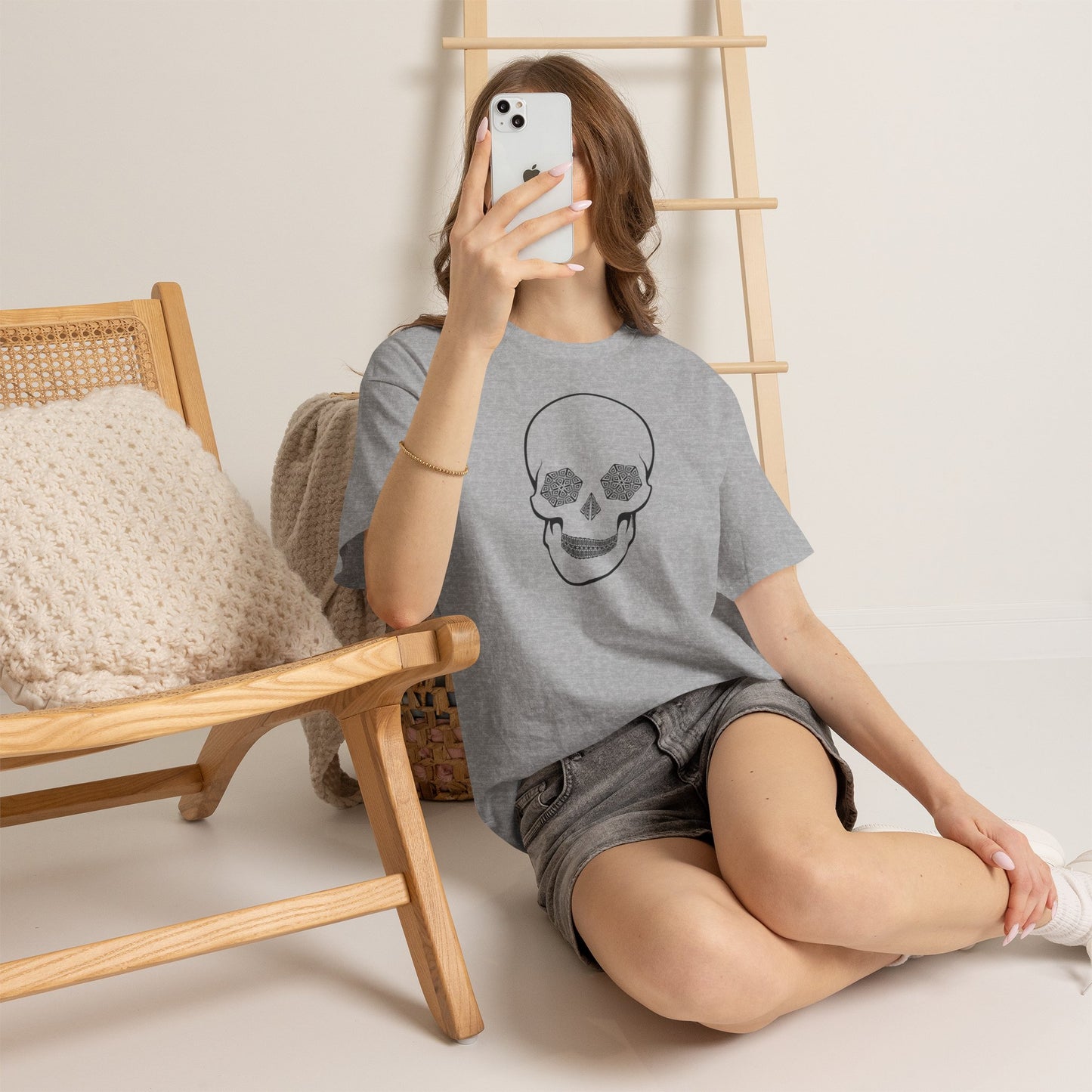 Hypno Skull Ladies Adult Women's Trippy T-Shirt by TOOLOUD
