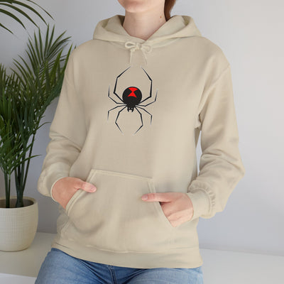 TooLoud Black Widow Spider Design Unisex Hoodie Sweatshirt