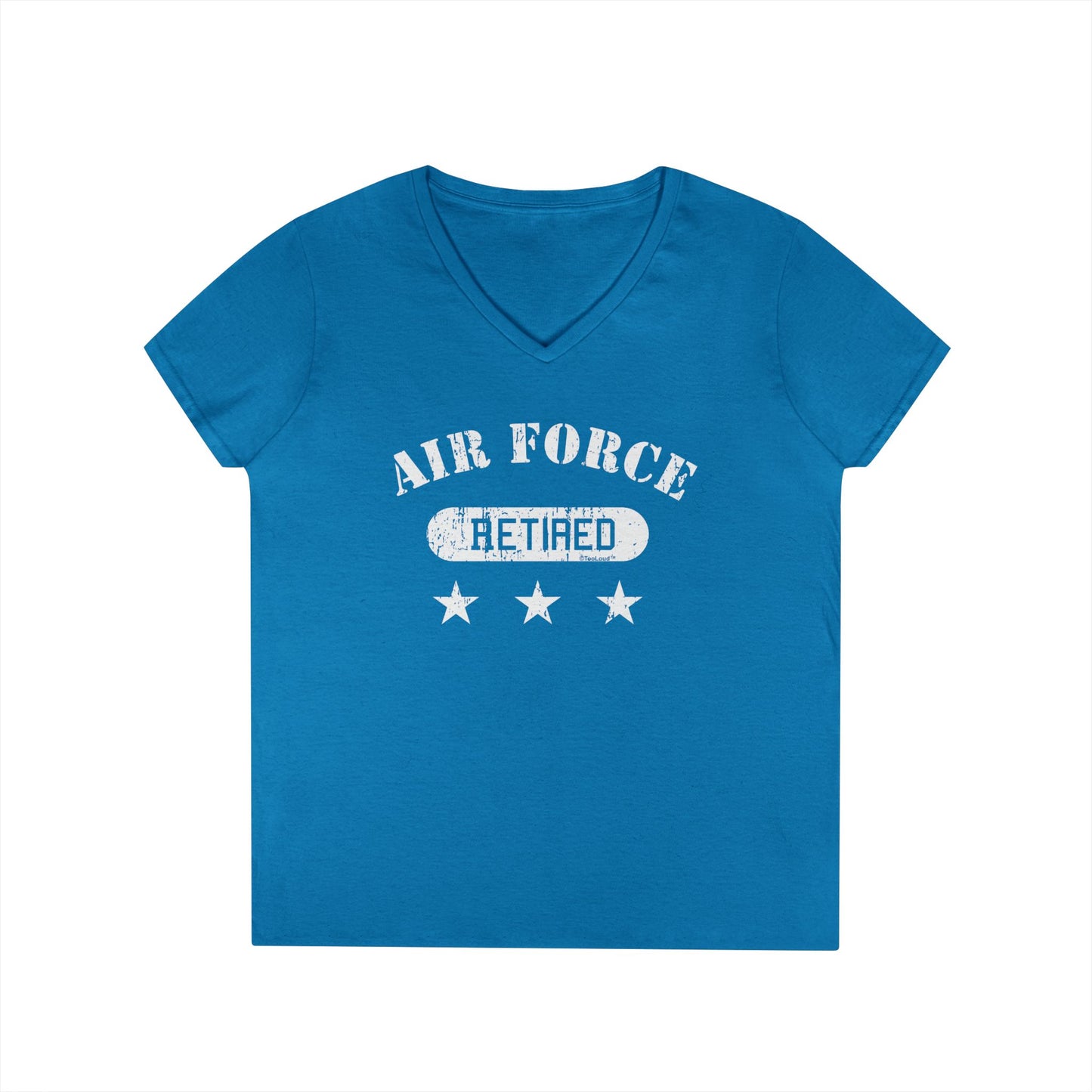 Retired Air Force Women's V-Neck Dark T-Shirt by TOOLOUD