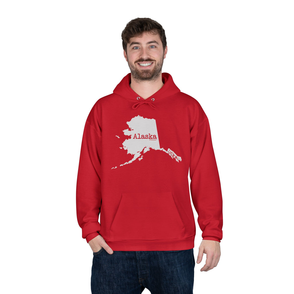 Alaska – United States Shape Dark Hoodie Sweatshirt by TOOLOUD