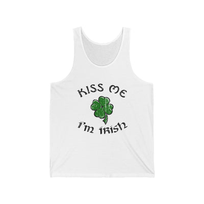 TooLoud Kiss Me I'm Irish Tank Top | Classic St. Patrick's Day Jersey SleevelessShirt