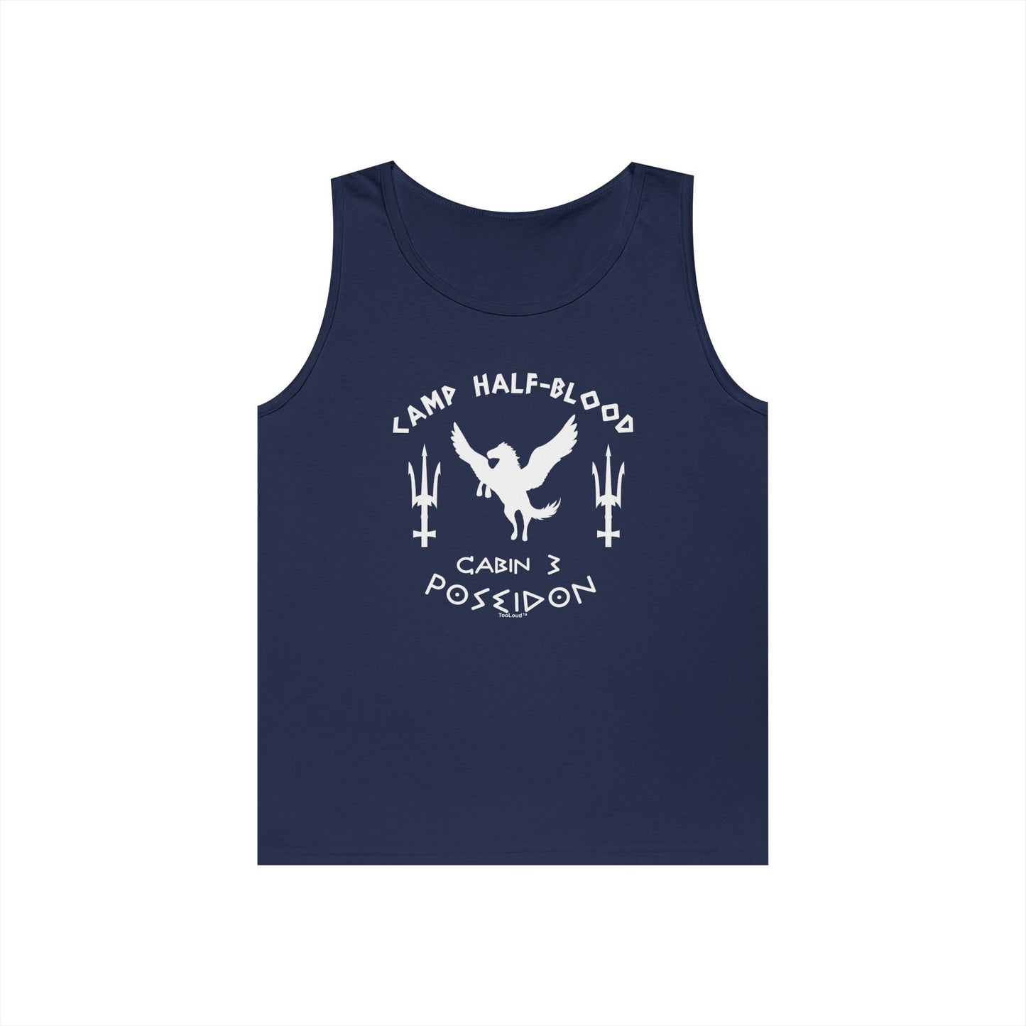 Cabin 3 Poseidon Camp Half-Blood Adult Loose Dark Tank Top by TOOLOUD – Greek Demigod Inspired Design