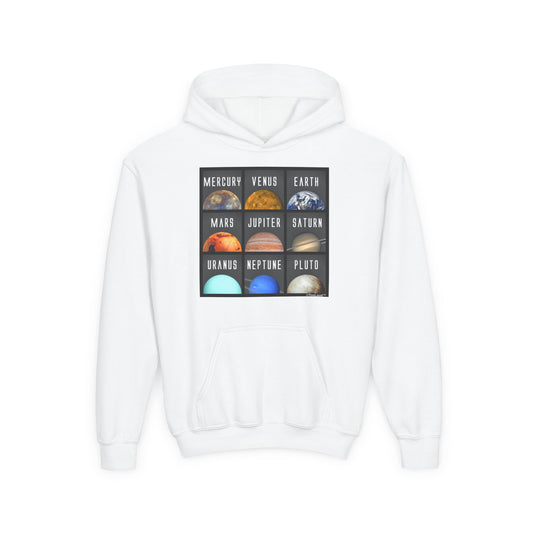 Solar System Squares Children's Youth Hoodie by TOOLOUD