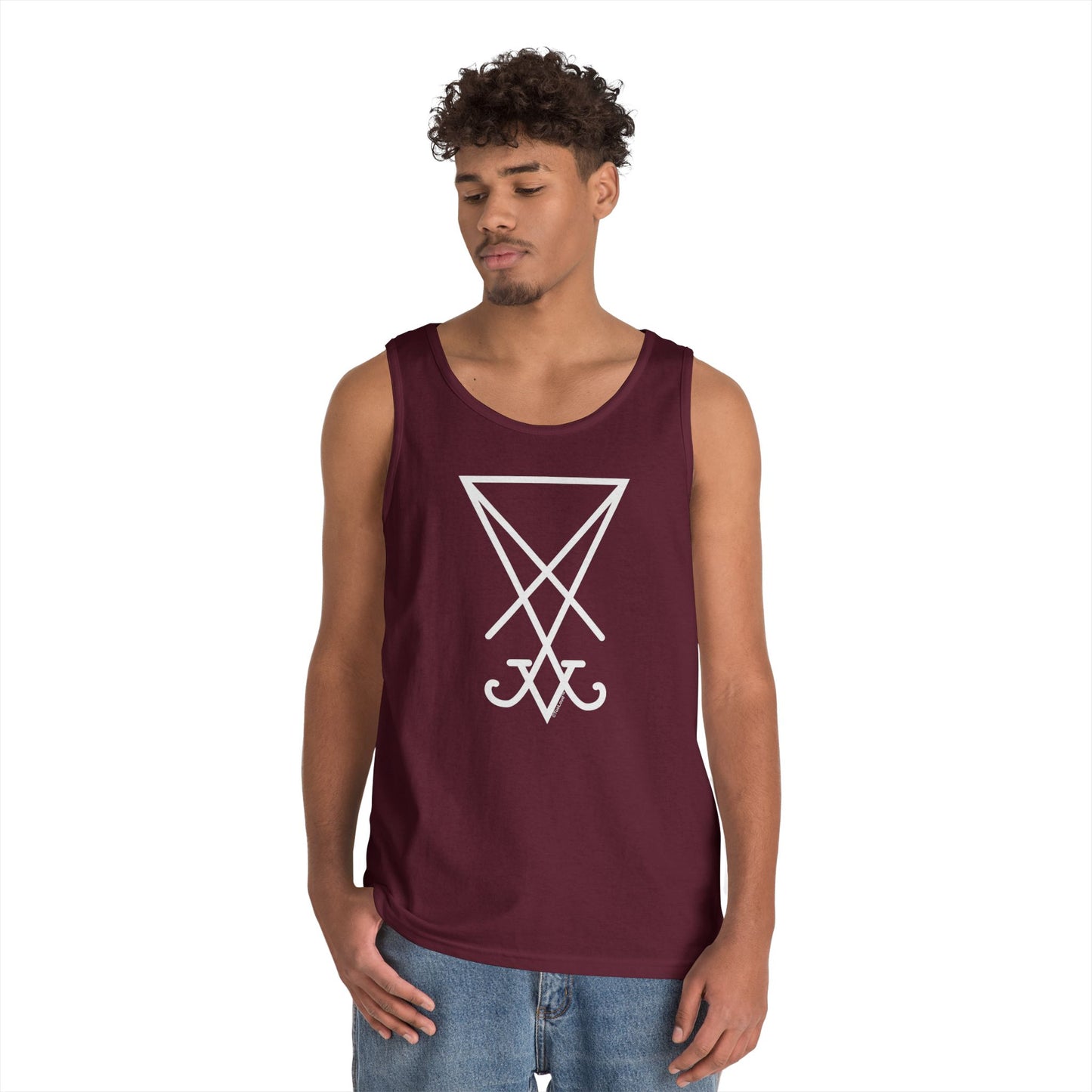 Sigil of Lucifer – Seal of Satan Dark Adult Loose Tank Top by TOOLOUD