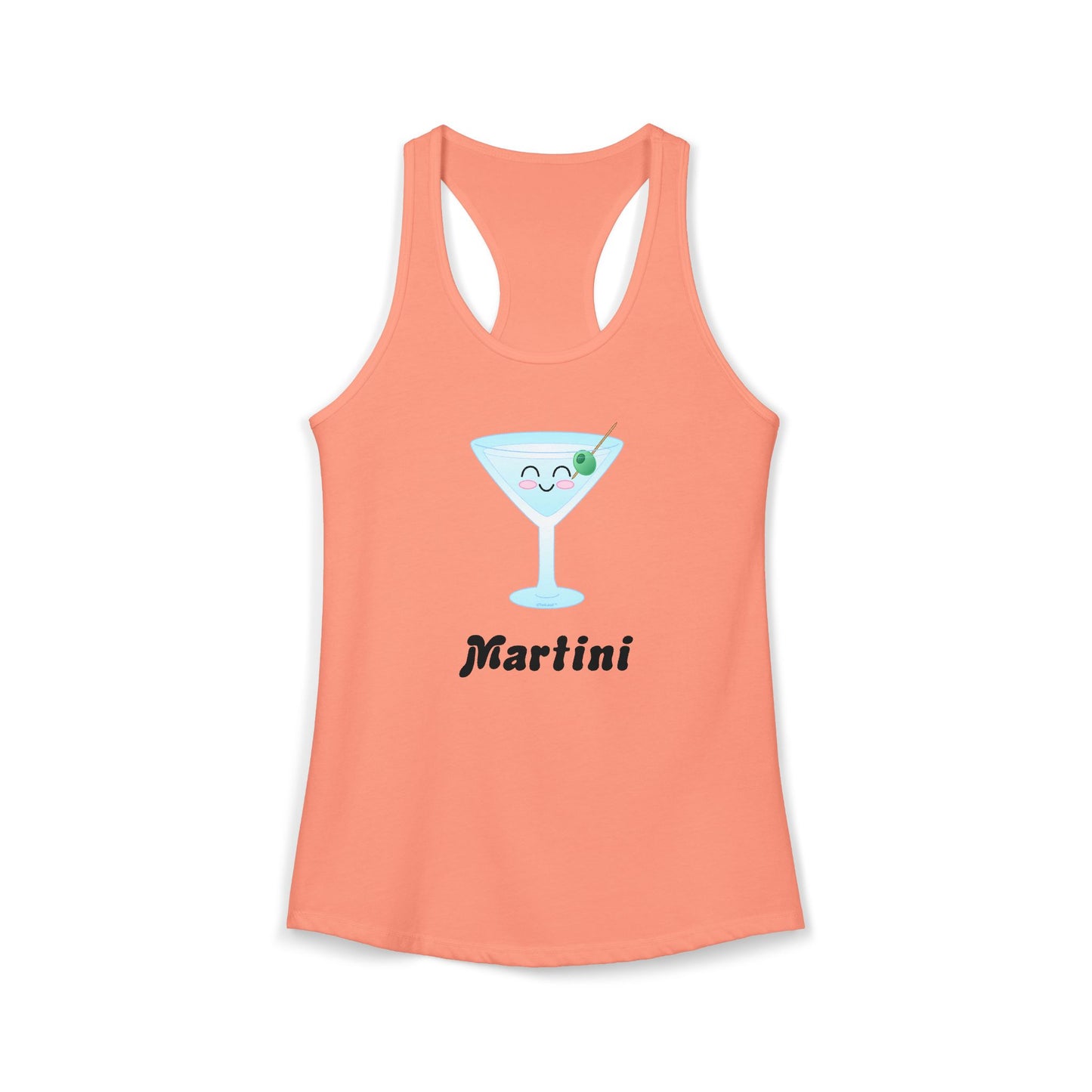 Cute Martini Text Women’s Racerback Tank Top by TOOLOUD
