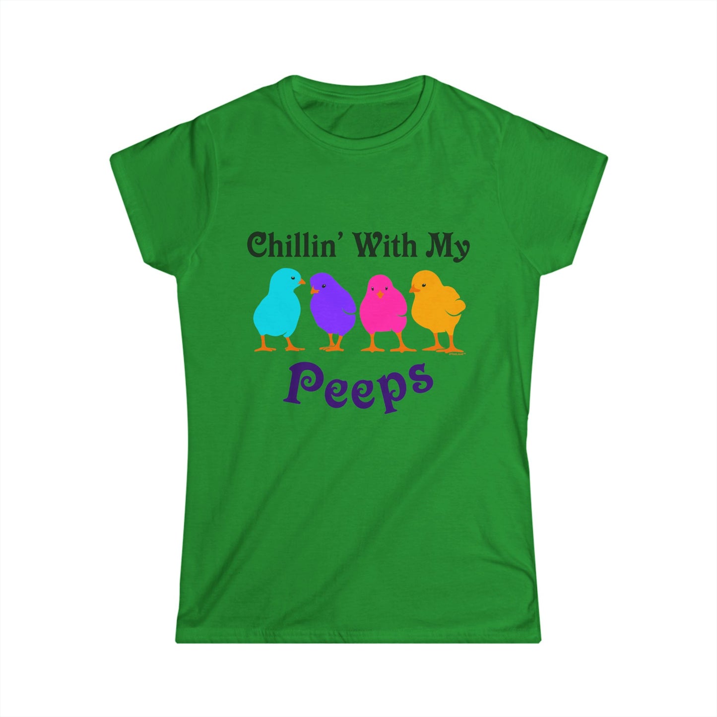 Chillin with My Peeps Easter Womens Juniors T-Shirt by TOOLOUD