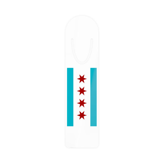 Chicago Flag AOP Aluminum Paper Clip Bookmark By TOOLOUD