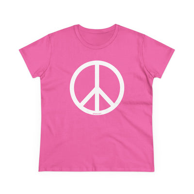 Peace Sign Symbol Women's Cotton T-Shirt by TOOLOUD