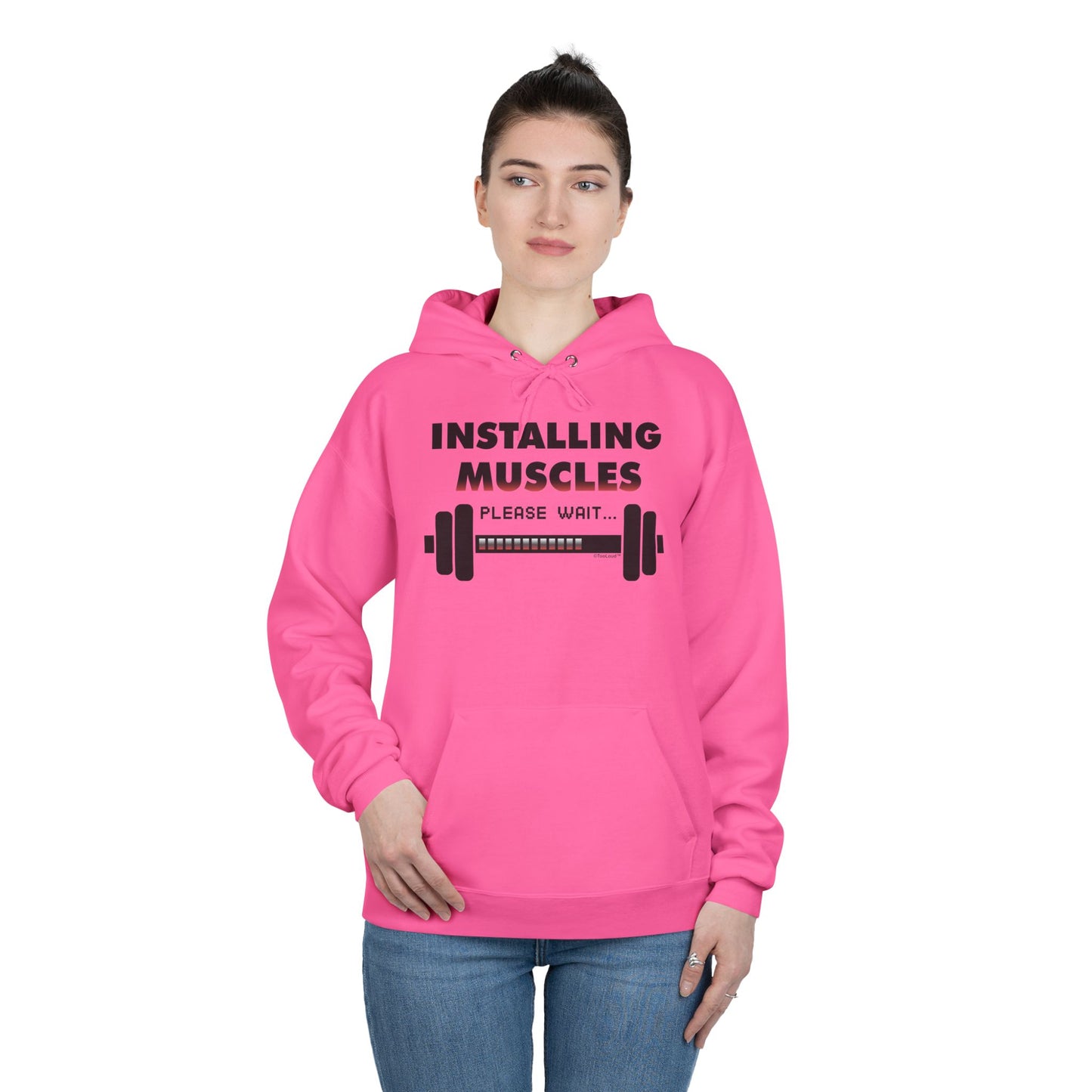 Installing Muscles Hoodie Sweatshirt Hooded Pullover by TOOLOUD