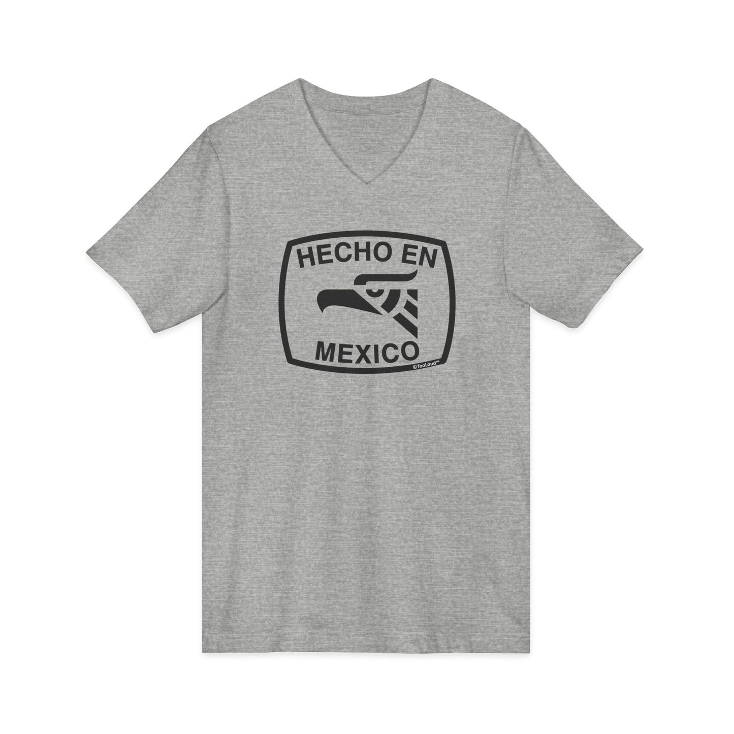 Hecho en México Eagle Symbol with Text Adult V-Neck T-Shirt by TOOLOUD