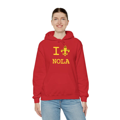 TooLoud I Love NOLA Fleur de Lis Unisex Hoodie Sweatshirt