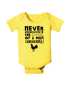 A Man With Chickens Baby Romper Bodysuit-Baby Romper-TooLoud-Yellow-06-Months-Davson Sales