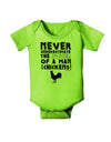 A Man With Chickens Baby Romper Bodysuit-Baby Romper-TooLoud-Lime-06-Months-Davson Sales