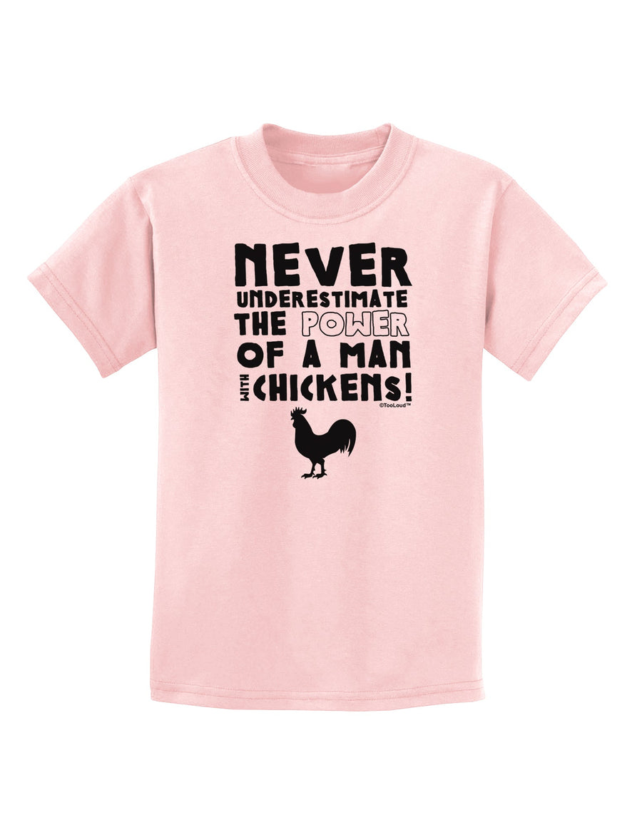 A Man With Chickens Childrens T-Shirt-Childrens T-Shirt-TooLoud-White-X-Small-Davson Sales