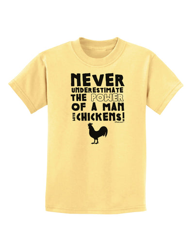 A Man With Chickens Childrens T-Shirt-Childrens T-Shirt-TooLoud-Daffodil-Yellow-X-Small-Davson Sales