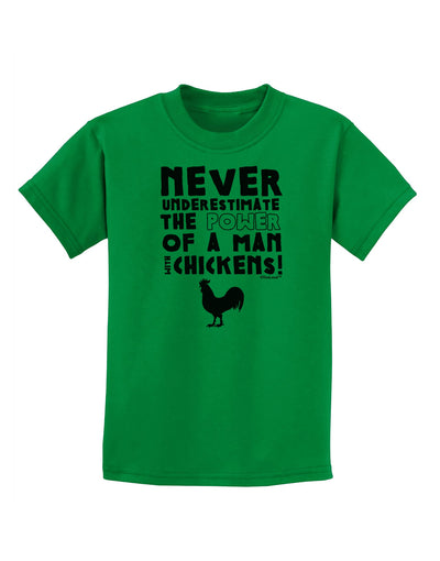 A Man With Chickens Childrens T-Shirt-Childrens T-Shirt-TooLoud-Kelly-Green-X-Small-Davson Sales