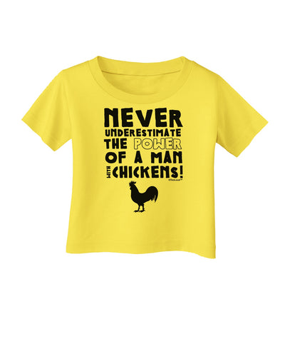 A Man With Chickens Infant T-Shirt-Infant T-Shirt-TooLoud-Yellow-06-Months-Davson Sales