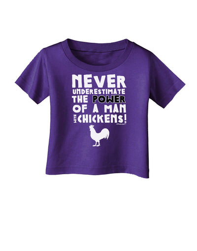 A Man With Chickens Infant T-Shirt Dark-Infant T-Shirt-TooLoud-Purple-06-Months-Davson Sales