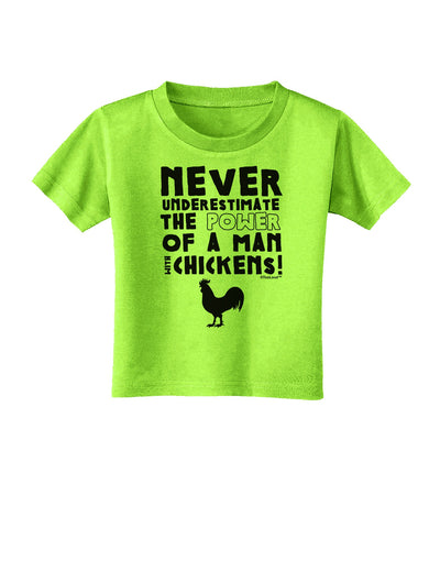 A Man With Chickens Toddler T-Shirt-Toddler T-Shirt-TooLoud-Lime-Green-2T-Davson Sales