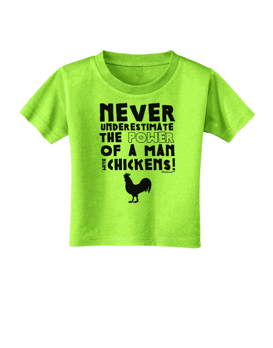 A Man With Chickens Toddler T-Shirt-Toddler T-Shirt-TooLoud-White-2T-Davson Sales