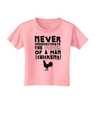 A Man With Chickens Toddler T-Shirt-Toddler T-Shirt-TooLoud-Candy-Pink-2T-Davson Sales