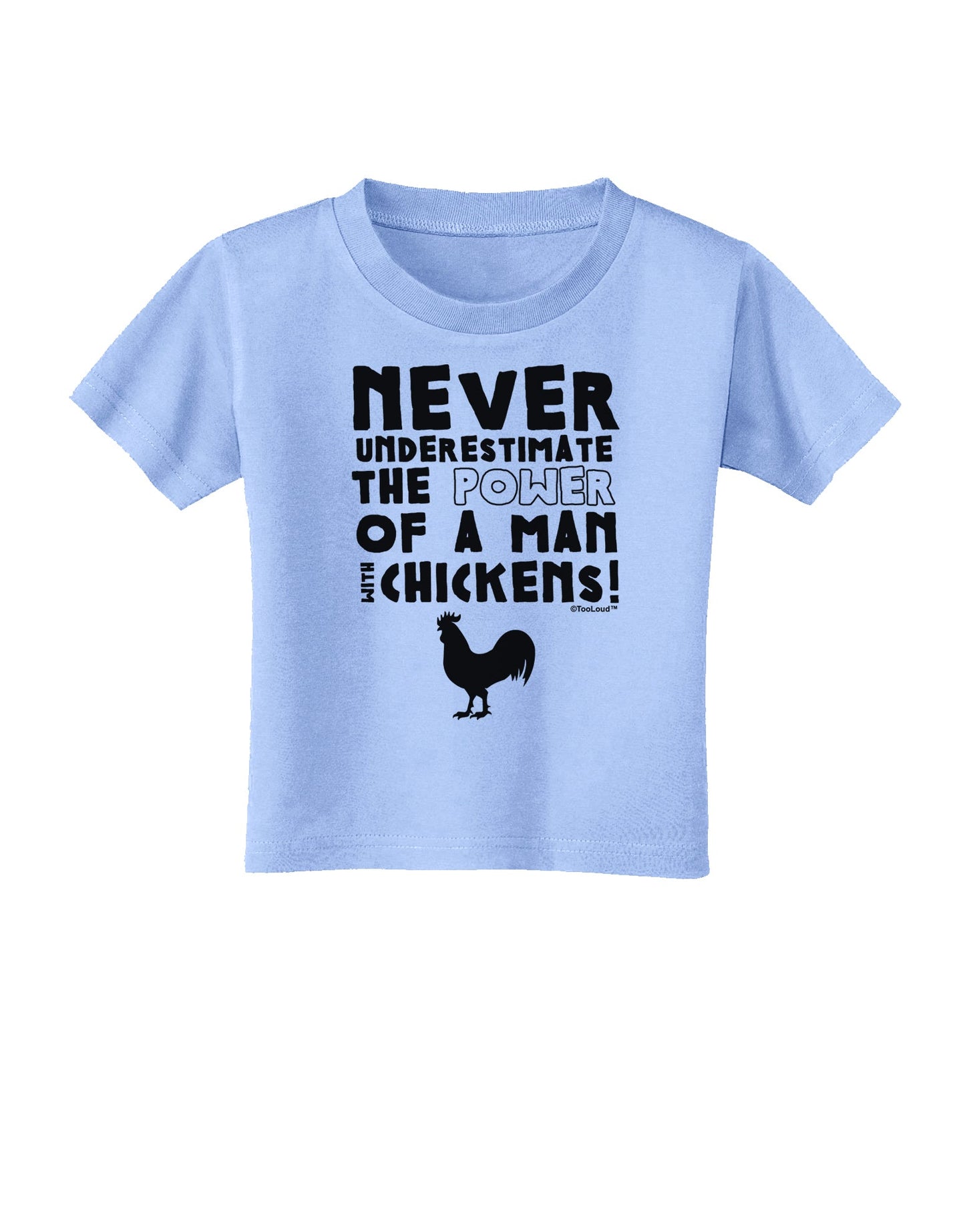 A Man With Chickens Toddler T-Shirt-Toddler T-Shirt-TooLoud-Aquatic-Blue-2T-Davson Sales