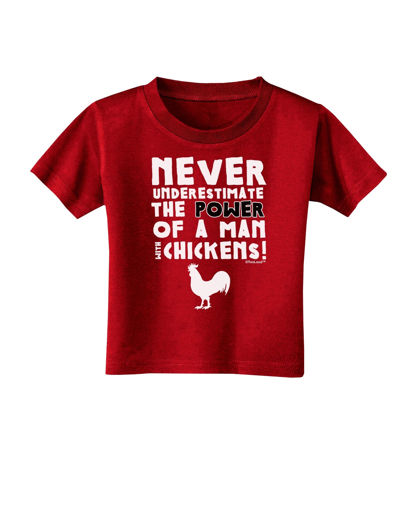 A Man With Chickens Toddler T-Shirt Dark-Toddler T-Shirt-TooLoud-Red-2T-Davson Sales