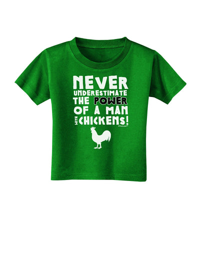 A Man With Chickens Toddler T-Shirt Dark-Toddler T-Shirt-TooLoud-Clover-Green-2T-Davson Sales