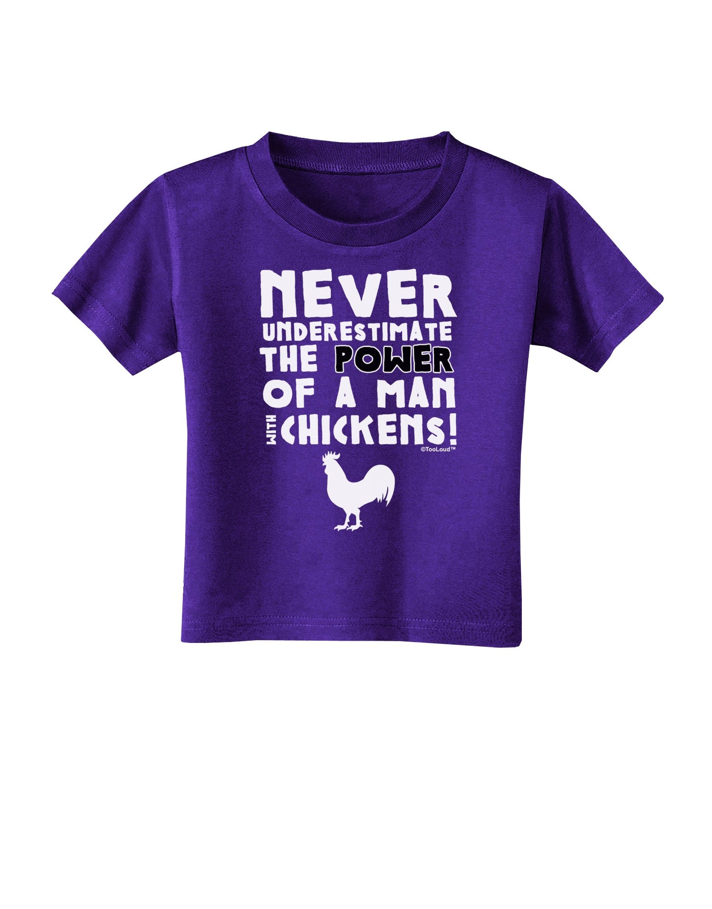 A Man With Chickens Toddler T-Shirt Dark-Toddler T-Shirt-TooLoud-Purple-2T-Davson Sales