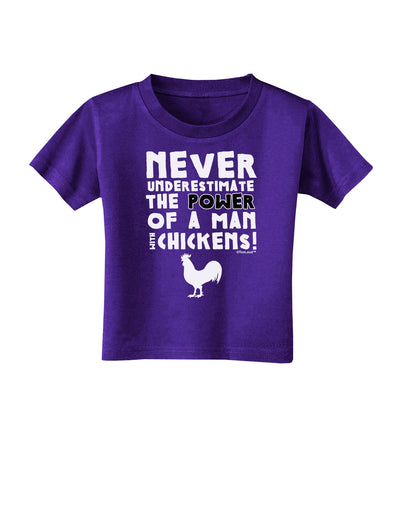 A Man With Chickens Toddler T-Shirt Dark-Toddler T-Shirt-TooLoud-Purple-2T-Davson Sales